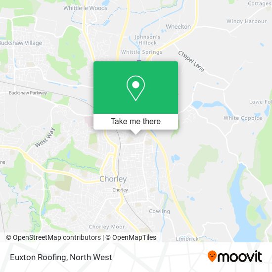 Euxton Roofing map