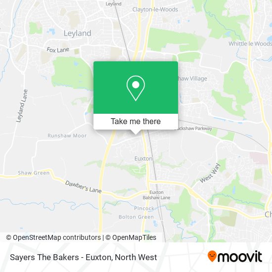 Sayers The Bakers - Euxton map