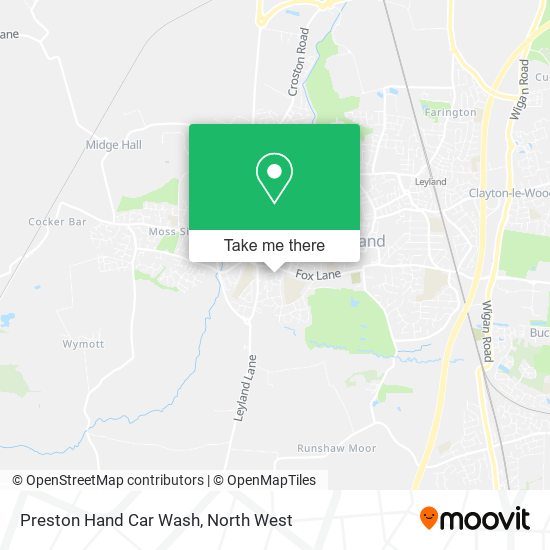 Preston Hand Car Wash map