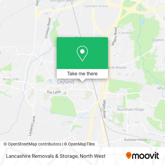 Lancashire Removals & Storage map