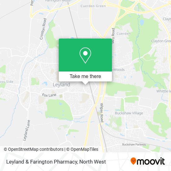 Leyland & Farington Pharmacy map