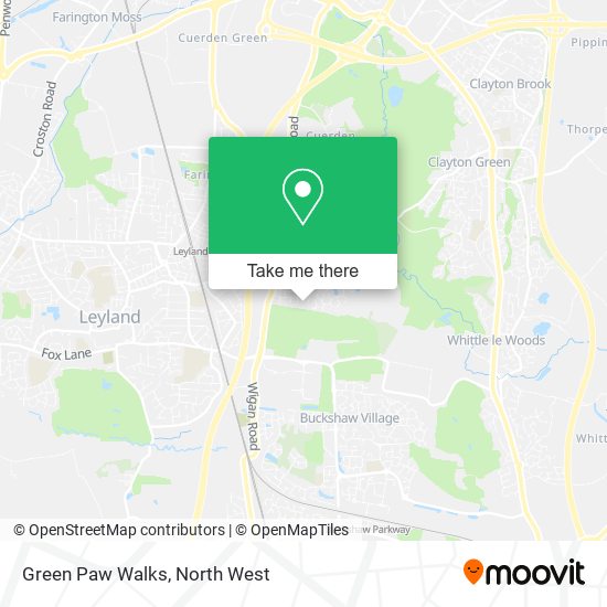 Green Paw Walks map