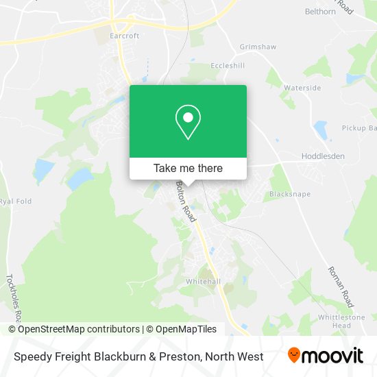 Speedy Freight Blackburn & Preston map