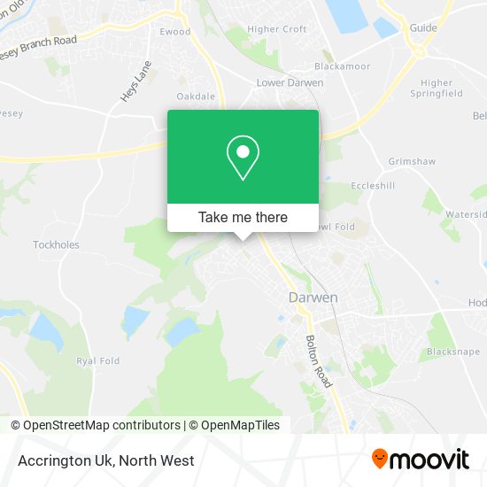 Accrington Uk map
