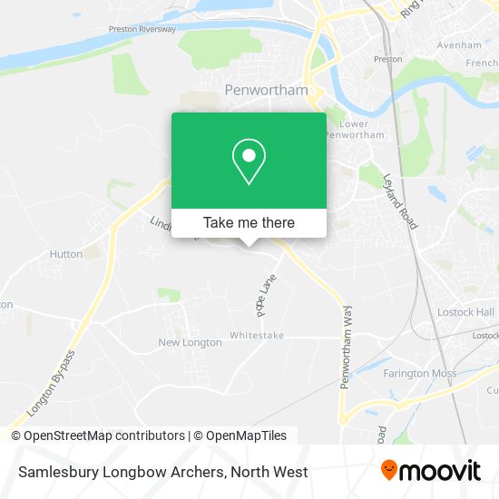 Samlesbury Longbow Archers map