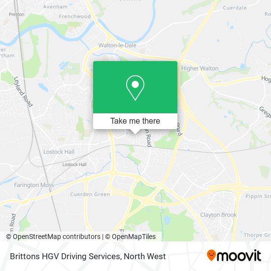 Brittons HGV Driving Services map