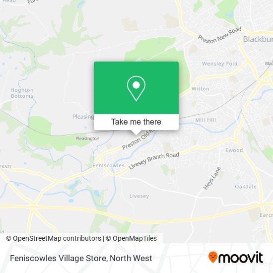 Feniscowles Village Store map