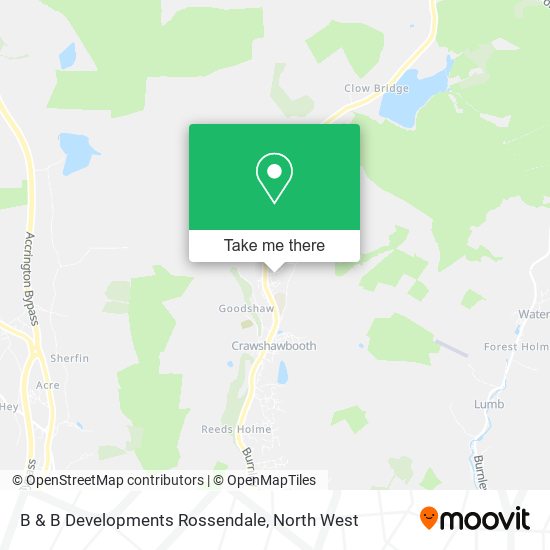 B & B Developments Rossendale map