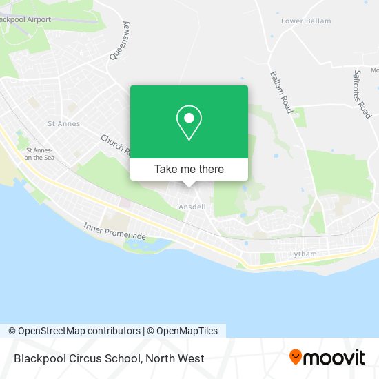 Blackpool Circus School map