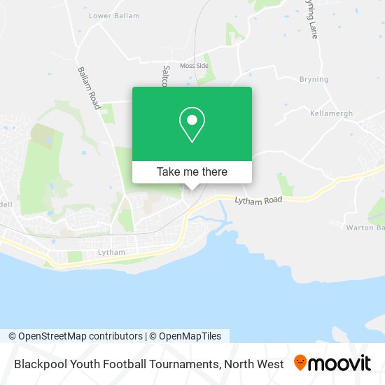 Blackpool Youth Football Tournaments map