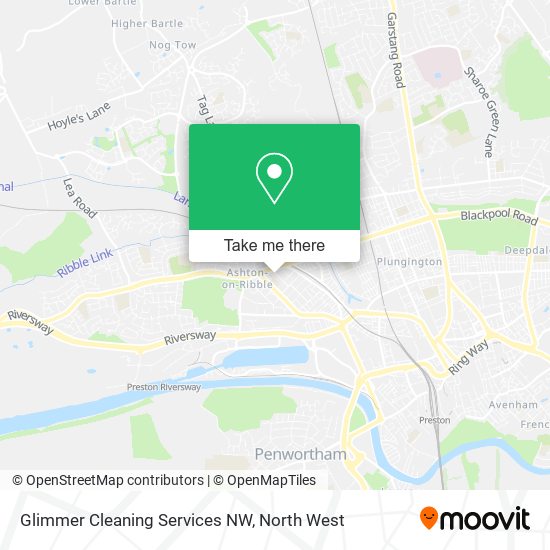 Glimmer Cleaning Services NW map