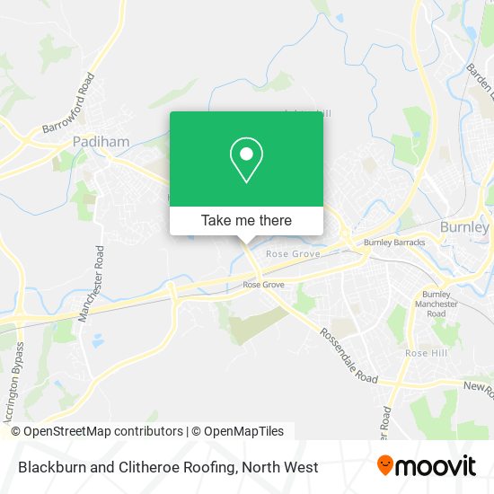 Blackburn and Clitheroe Roofing map
