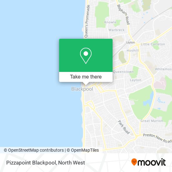 Pizzapoint Blackpool map