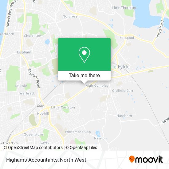 Highams Accountants map