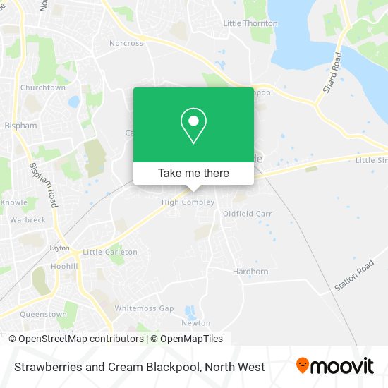 Strawberries and Cream Blackpool map