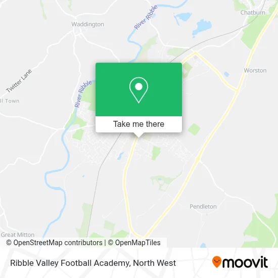Ribble Valley Football Academy map