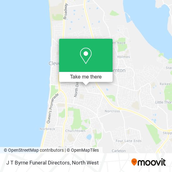 J T Byrne Funeral Directors map