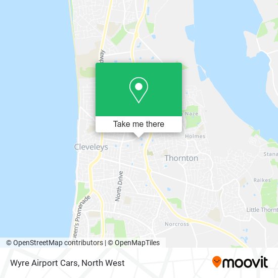 Wyre Airport Cars map