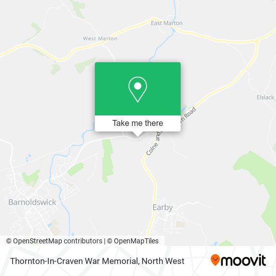 Thornton-In-Craven War Memorial map