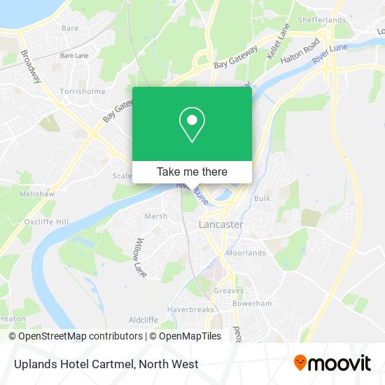Uplands Hotel Cartmel map