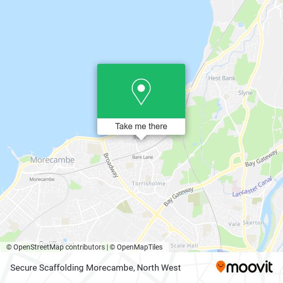 Secure Scaffolding Morecambe map