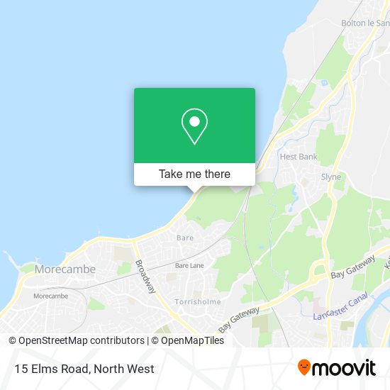 15 Elms Road map