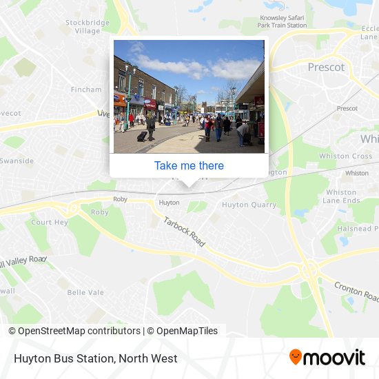 Huyton Bus Station map