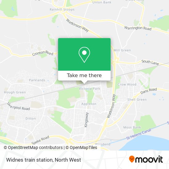Widnes train station map