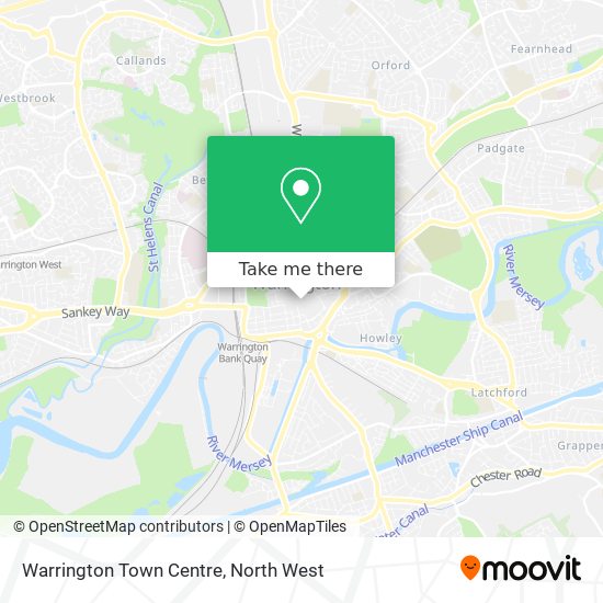 Warrington Town Centre map