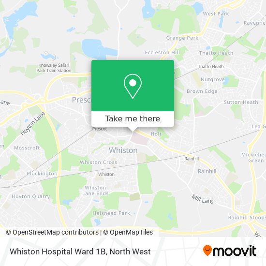Whiston Hospital Ward 1B map
