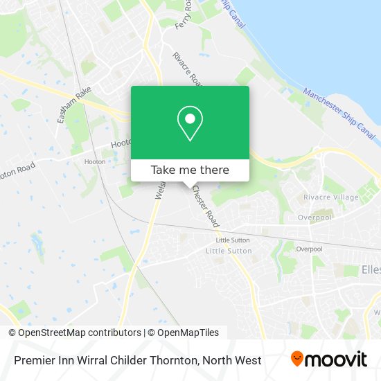 Premier Inn Wirral Childer Thornton map