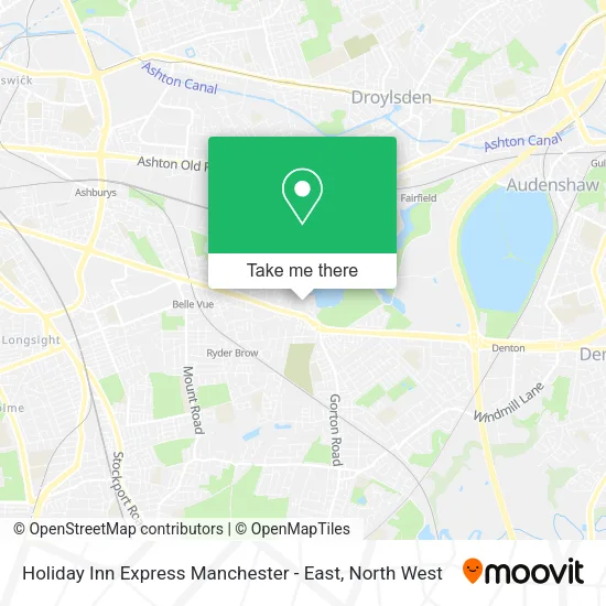 Holiday Inn Express Manchester - East map