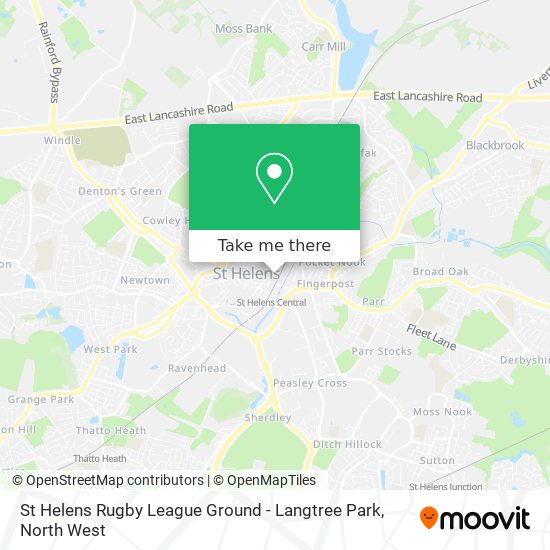 St Helens Rugby League Ground - Langtree Park map
