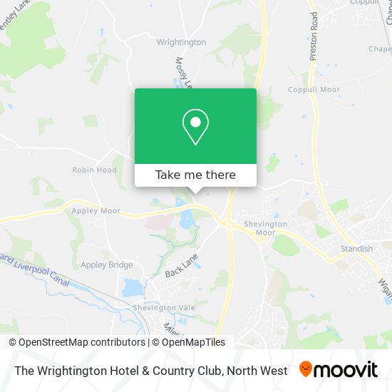 The Wrightington Hotel & Country Club map