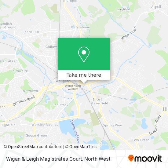 Wigan & Leigh Magistrates Court map