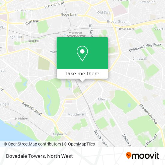 Dovedale Towers map