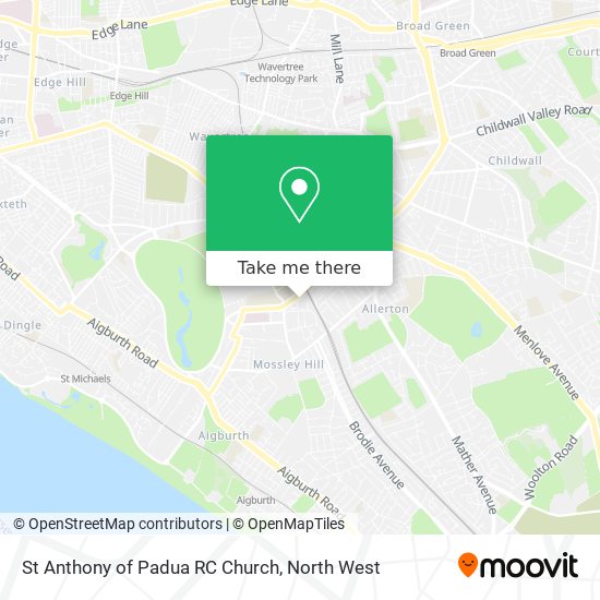 St Anthony of Padua RC Church map
