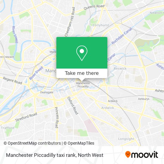 Manchester Piccadilly taxi rank map