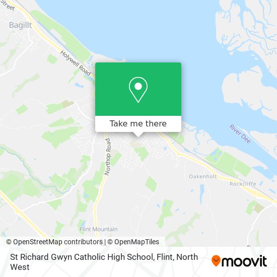 St Richard Gwyn Catholic High School, Flint map