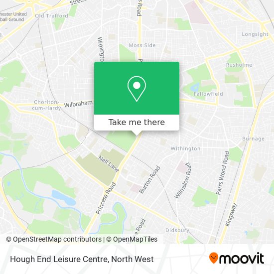 Hough End Leisure Centre map