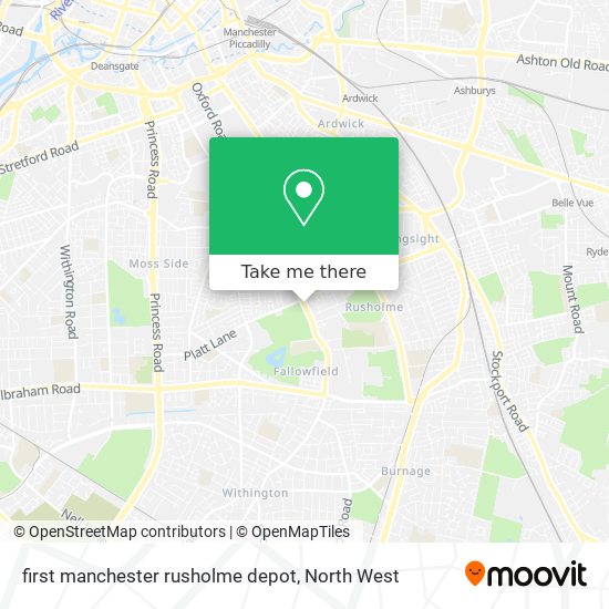 first manchester rusholme depot map
