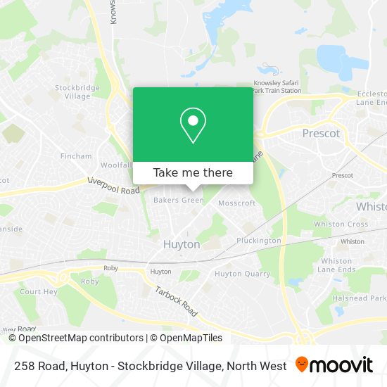 258 Road, Huyton - Stockbridge Village map