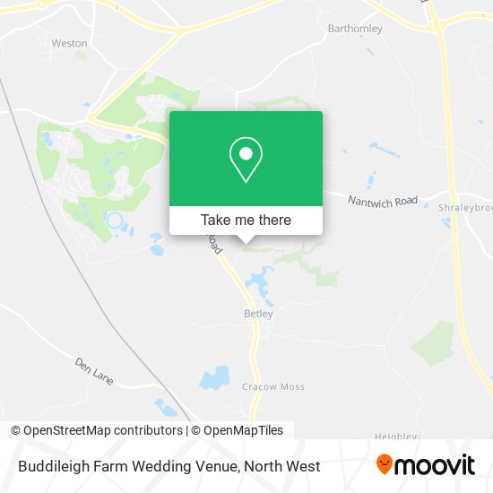 Buddileigh Farm Wedding Venue map
