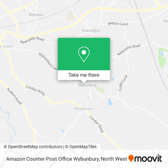 Amazon Counter-Post Office Wybunbury map