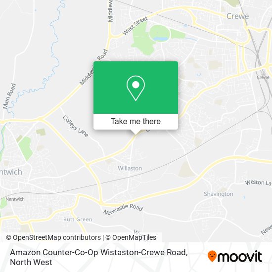 Amazon Counter-Co-Op Wistaston-Crewe Road map