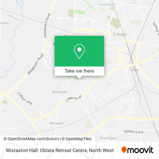 Wistaston Hall: Oblate Retreat Centre map