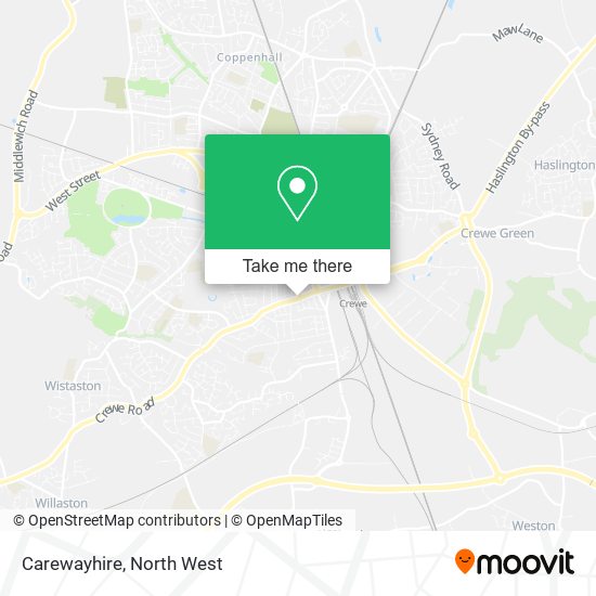Carewayhire map