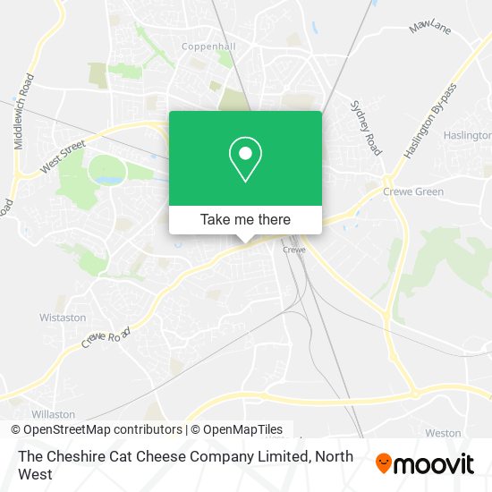 The Cheshire Cat Cheese Company Limited map