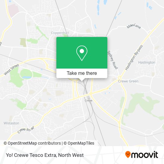 Yo! Crewe Tesco Extra map