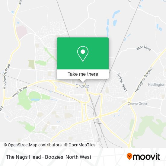 The Nags Head - Boozies map